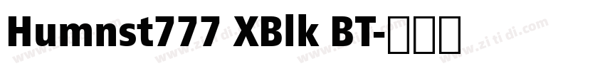 Humnst777 XBlk BT字体转换